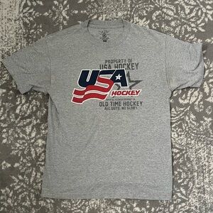 Old Time Hockey Team USA T-Shirt Adult Medium